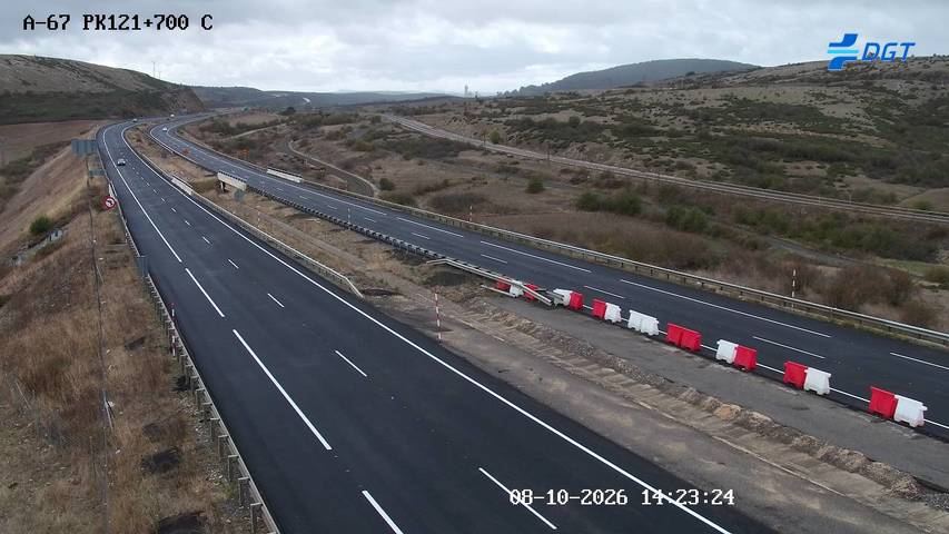 Cámara de tráfico en la A-67, km 121.7