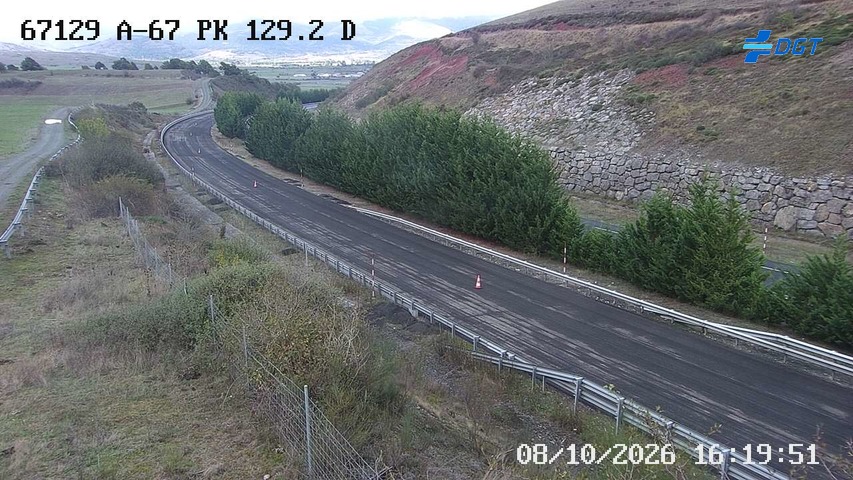 Cámara de tráfico en la A-67, km 129.2
