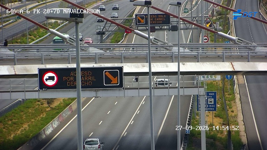 Cámara A-6 Provincia de Madrid KM 20,7