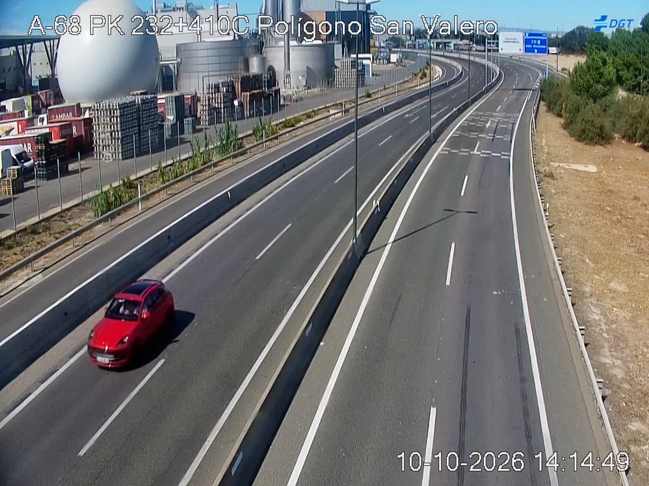 Cámara de tráfico en la A-68, km 232.41