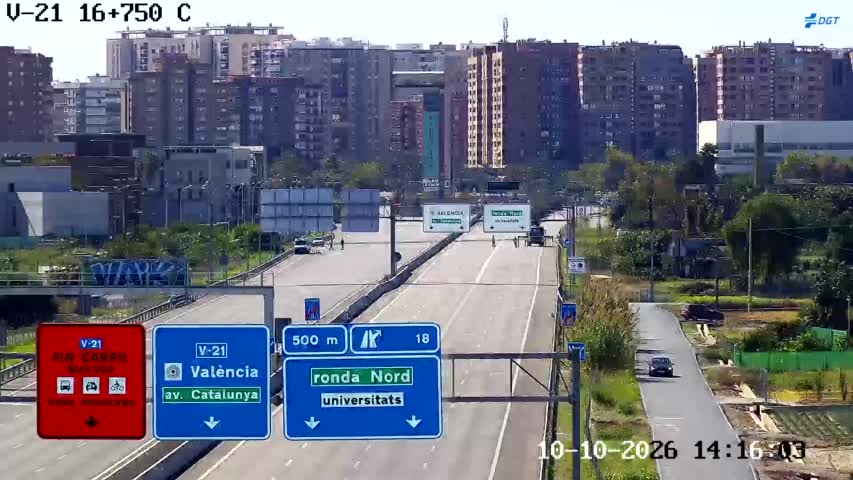 Cámara de tráfico en la V-21, km 16.75