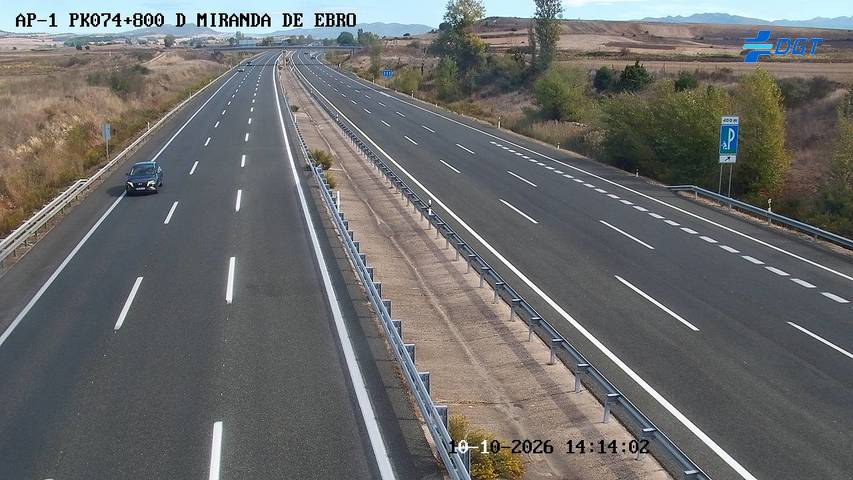 Cámara de tráfico en la AP-1, km 74.8