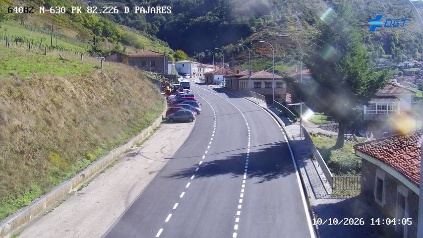 Cámara de tráfico en la N-630, km 82.227