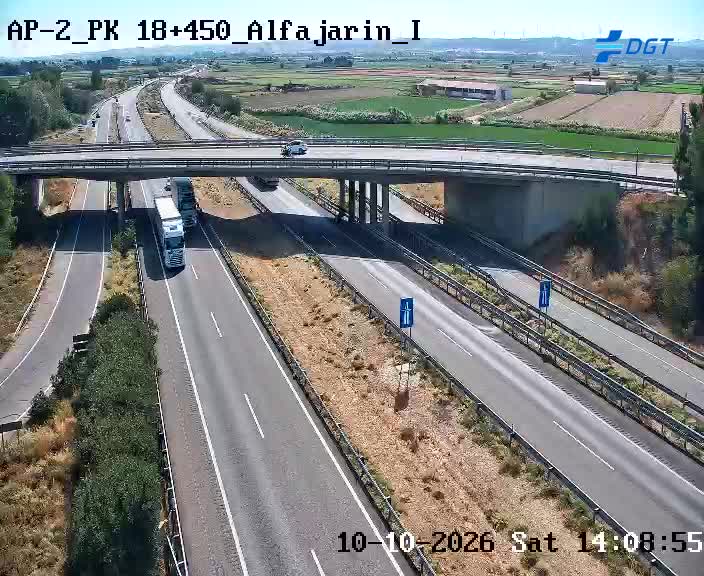 Cámara de tráfico en la AP-2, km 18.3