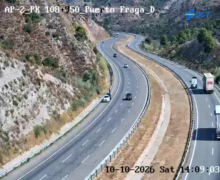 Cámara de tráfico en la AP-2, km 108.9