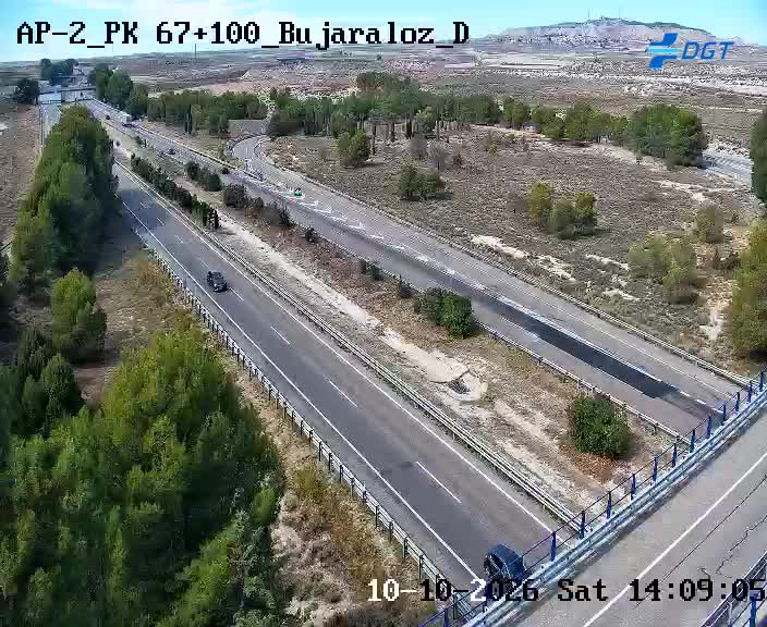 Cámara de tráfico en la AP-2, km 67.1