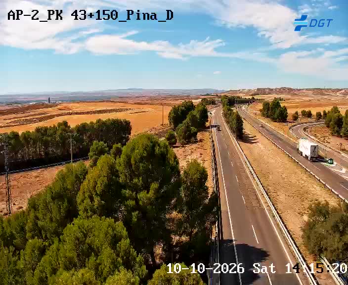 Cámara de tráfico en la AP-2, km 43.2