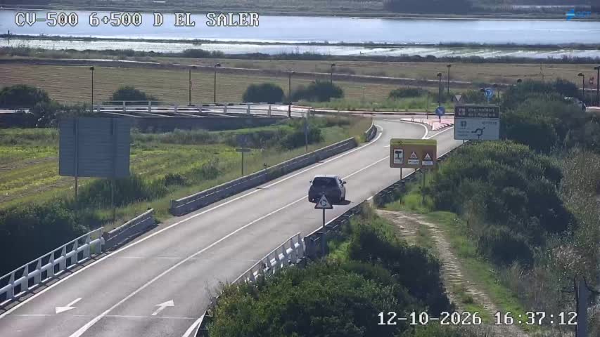 Cámara de tráfico en la CV-500, km 6.5