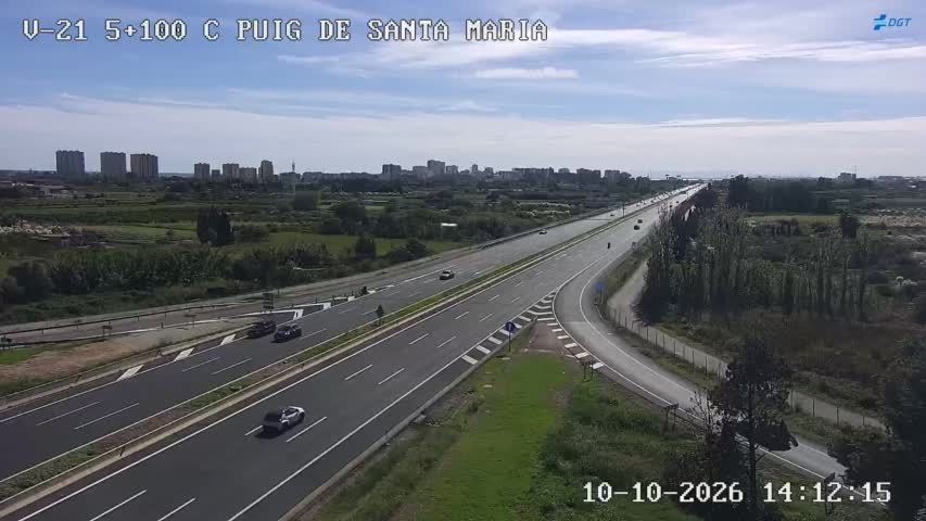 Cámara de tráfico en la V-21, km 5.1