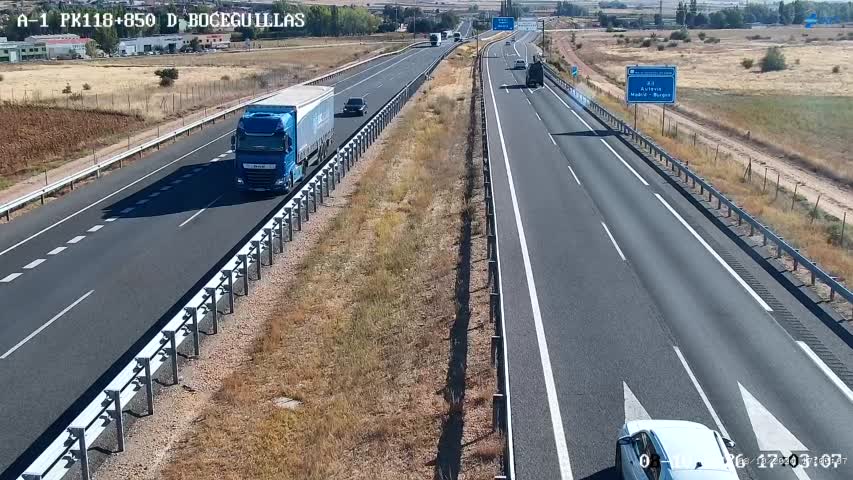 Cámara de tráfico en la A-1, km 118.85