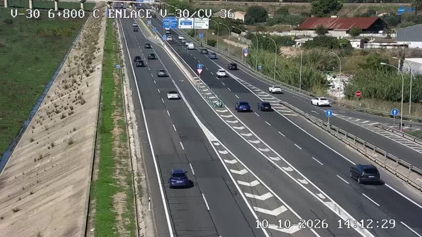 Cámara de tráfico en la V-30, km 6.8