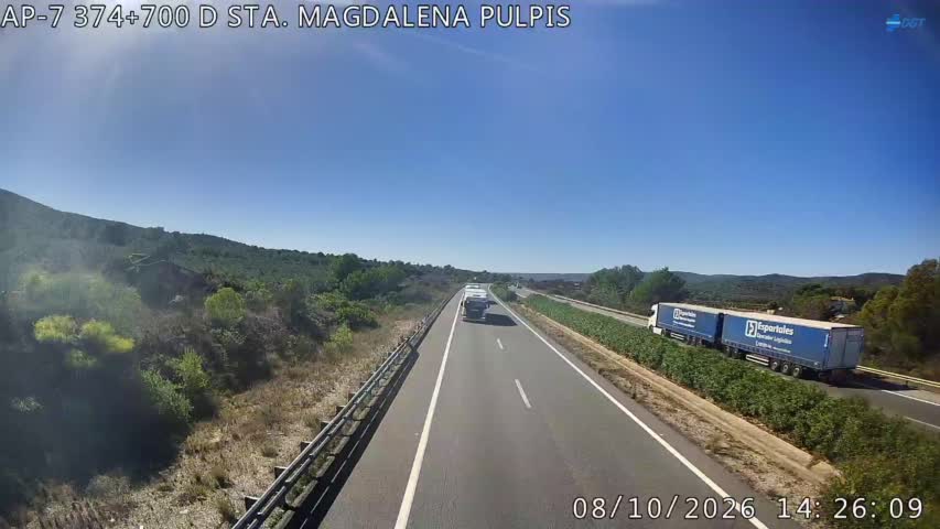 Cámara de tráfico en la AP-7, km 374.7