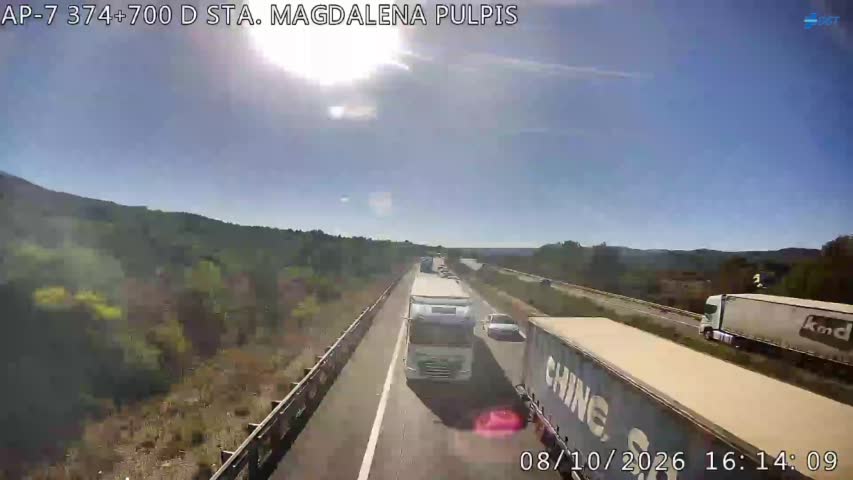 Cámara de tráfico en la AP-7, km 374.7