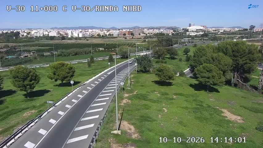 Cámara de tráfico en la V-30, km 11.0