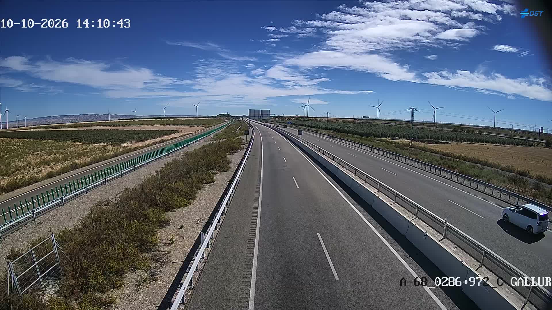 Cámara de tráfico en la A-68, km 286.972