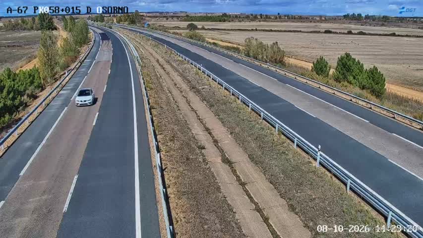 Cámara de tráfico en la A-67, km 58.015