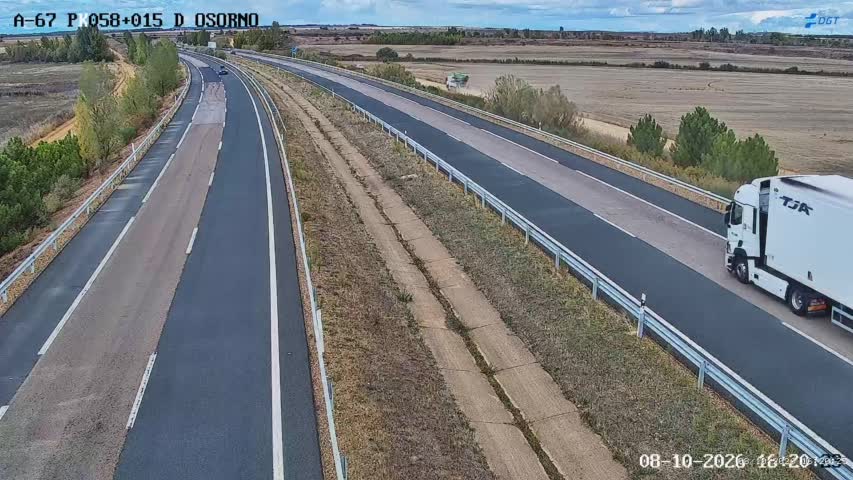 Cámara de tráfico en la A-67, km 58.015