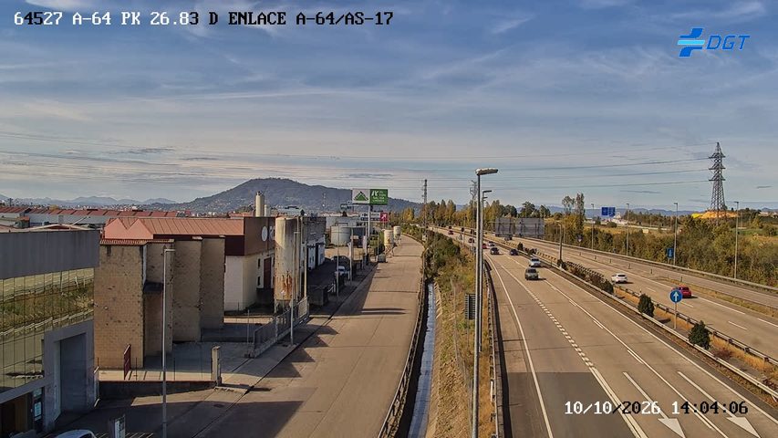 Cámara de tráfico en la A-64, km 26.83