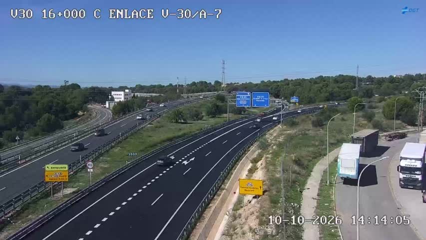 Cámara de tráfico en la V-30, km 16.0