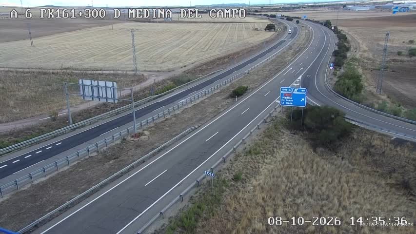 Cámara de tráfico en la A-6, km 161.3