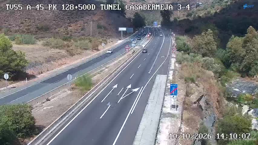 Cámara de tráfico en la A-45, km 128.5