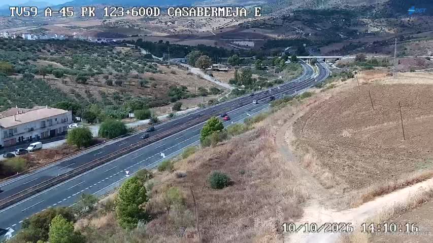 Cámara de tráfico en la A-45, km 123.6