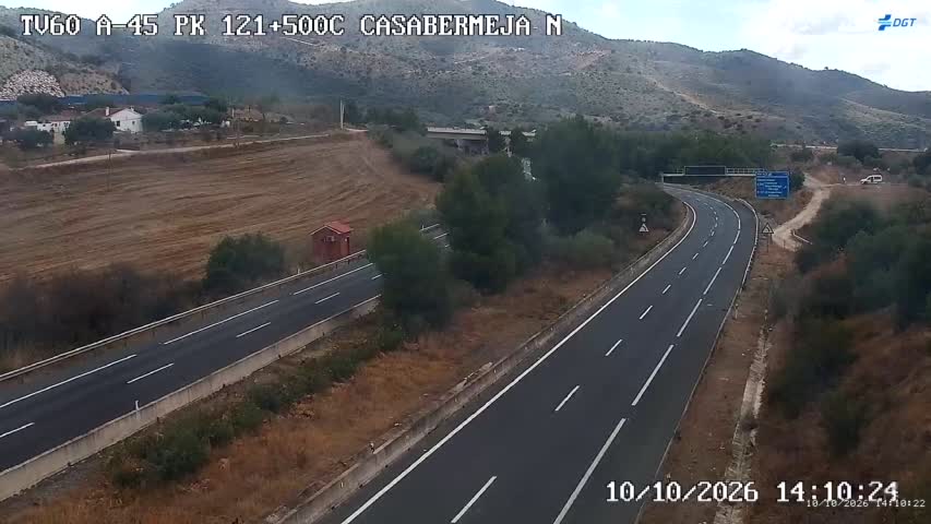 Cámara de tráfico en la A-45, km 121.5