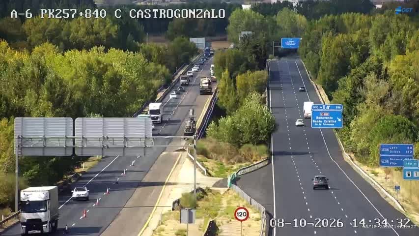 Cámara de tráfico en la A-6, km 257.84