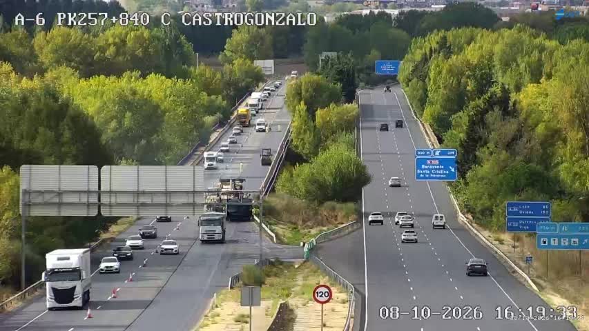 Cámara de tráfico en la A-6, km 257.84