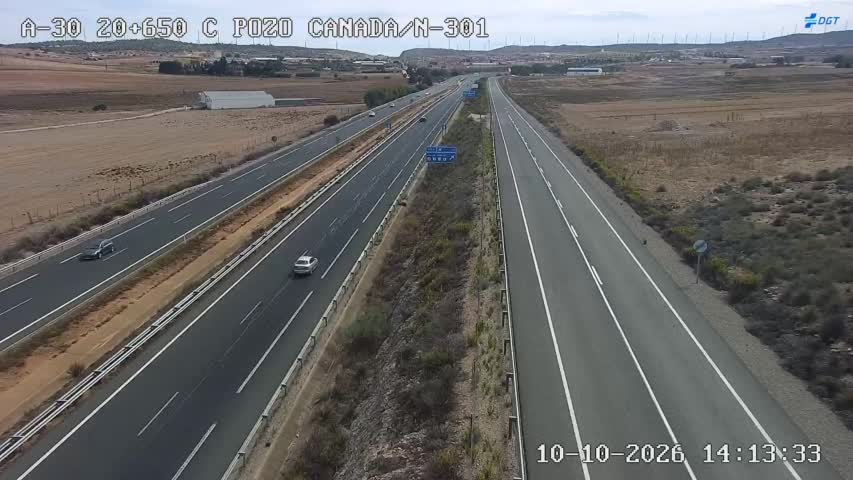Cámara de tráfico en la A-30, km 20.65
