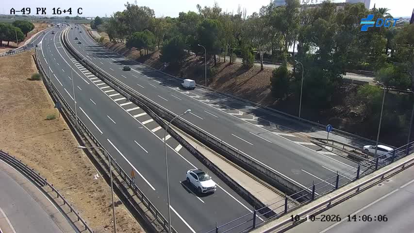 Cámara de tráfico en la A-49, km 16.4