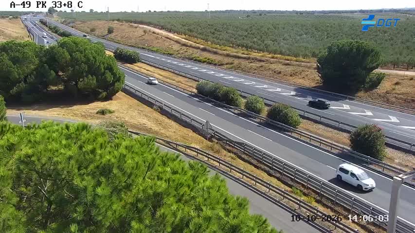 Cámara de tráfico en la A-49, km 33.8