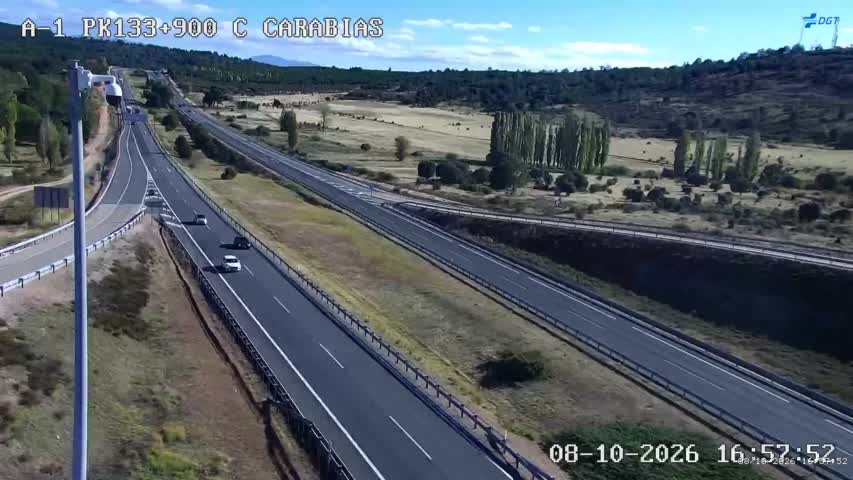 Cámara de tráfico en la A-1, km 133.9
