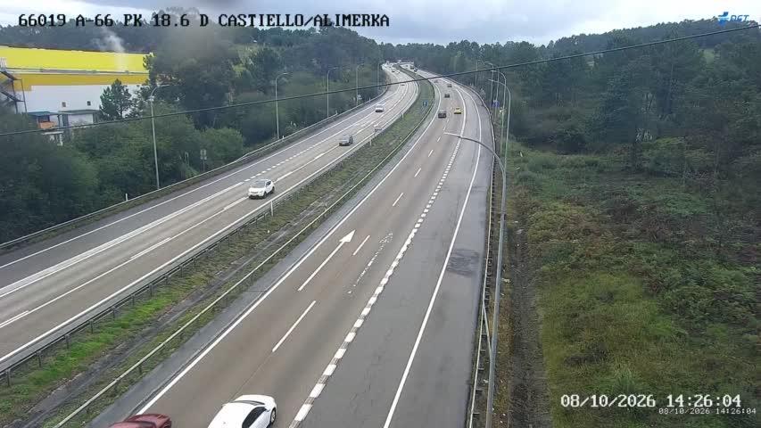 Cámara de tráfico en la A-66, km 18.6