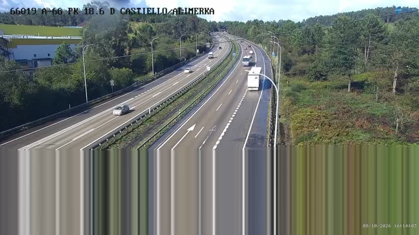 Cámara de tráfico en la A-66, km 18.6
