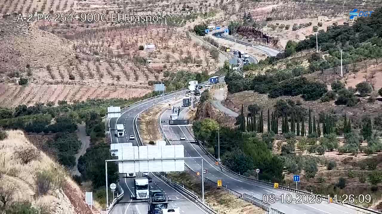 Cámara de tráfico en la A-2, km 254.9