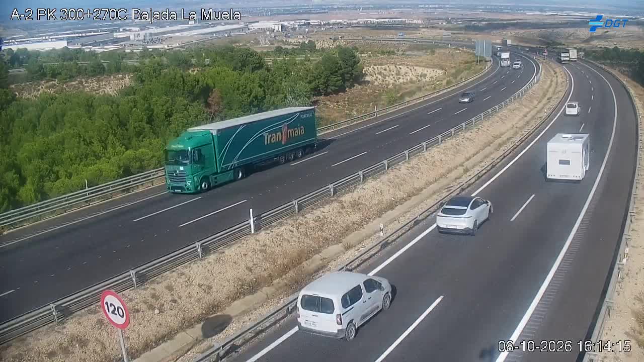 Cámara de tráfico en la A-2, km 300.27