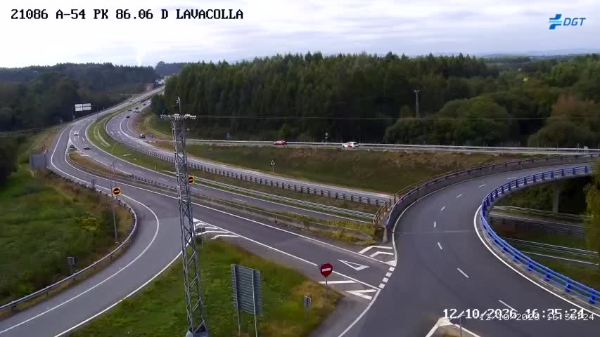 Cámara de tráfico en la A-54, km 86.06