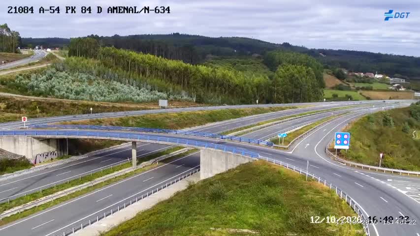 Cámara de tráfico en la A-54, km 84.0