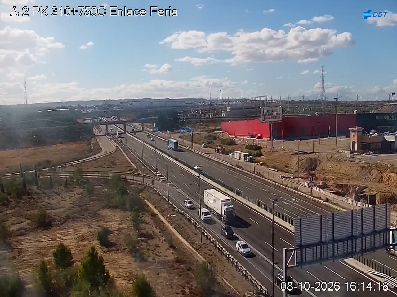 Cámara de tráfico en la A-2, km 310.75