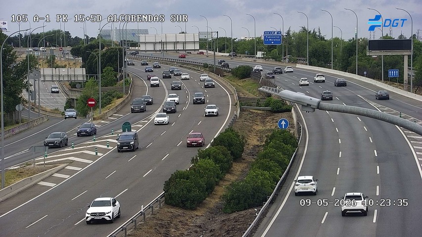 Cámara DGT A-1 PK 15.5 — A-1 km 15.5 → MADRID