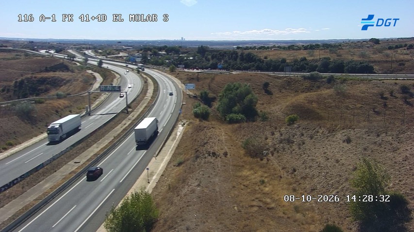 Cámara de tráfico en la A-1, km 41.45, provincia de Madrid