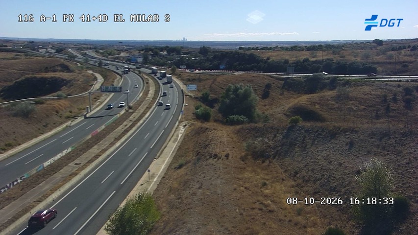 Cámara de tráfico en la A-1, km 41.45, provincia de Madrid