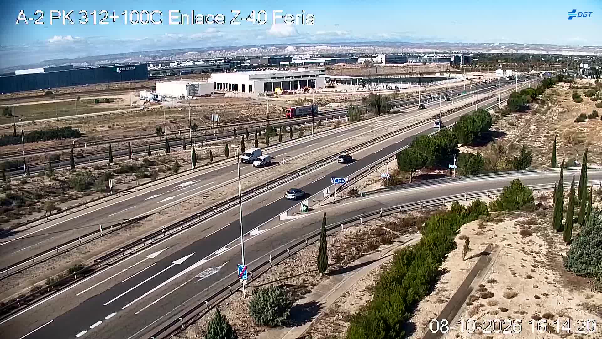 Cámara de tráfico en la A-2, km 312.1