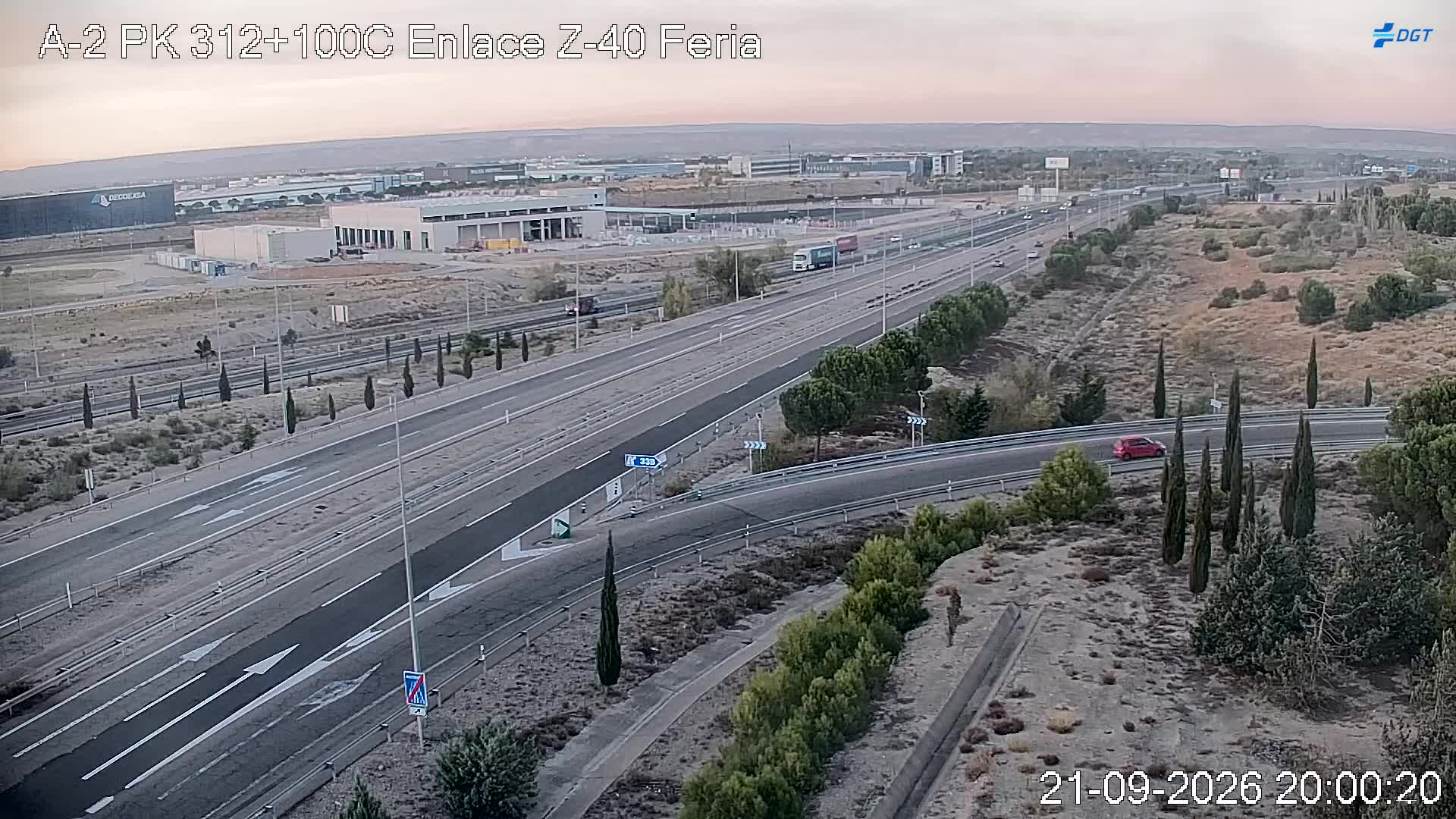 Imagen cámara A-2 Zaragoza Kilómetro 312,1