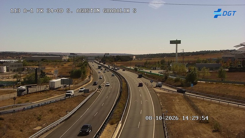 Cámara de tráfico en la A-1, km 34.0, provincia de Madrid