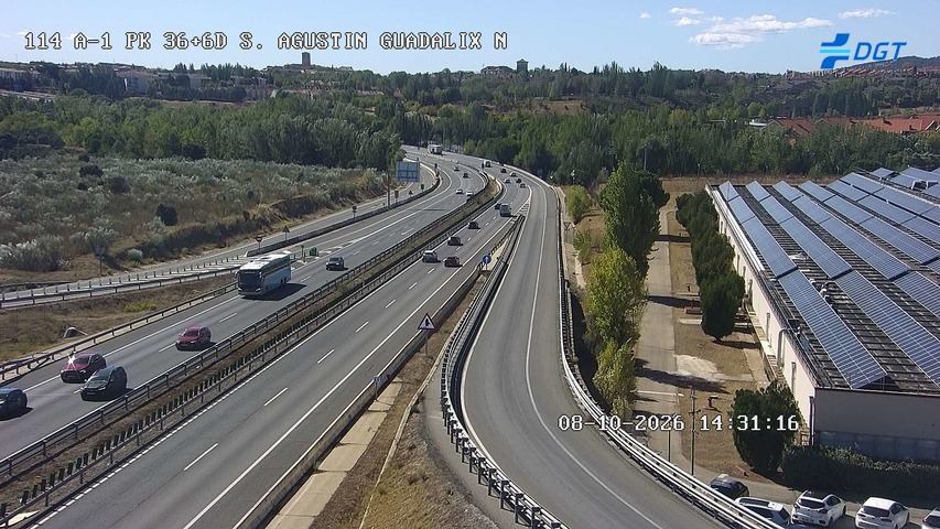 Cámara de tráfico en la A-1, km 36.6, provincia de Madrid