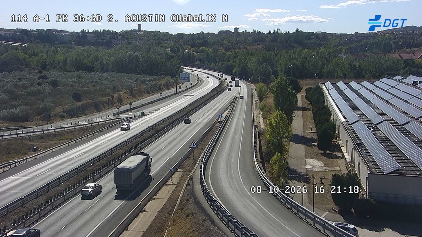 Cámara de tráfico en la A-1, km 36.6, provincia de Madrid