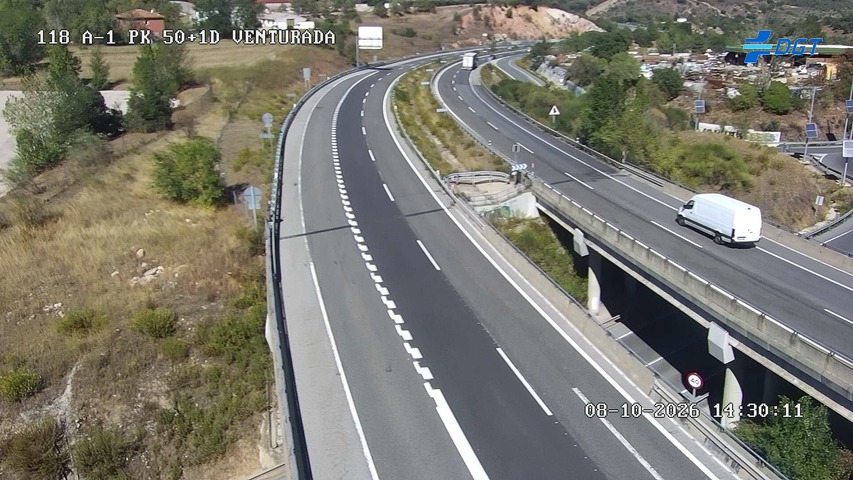 Cámara de tráfico en la A-1, km 50.1, provincia de Madrid
