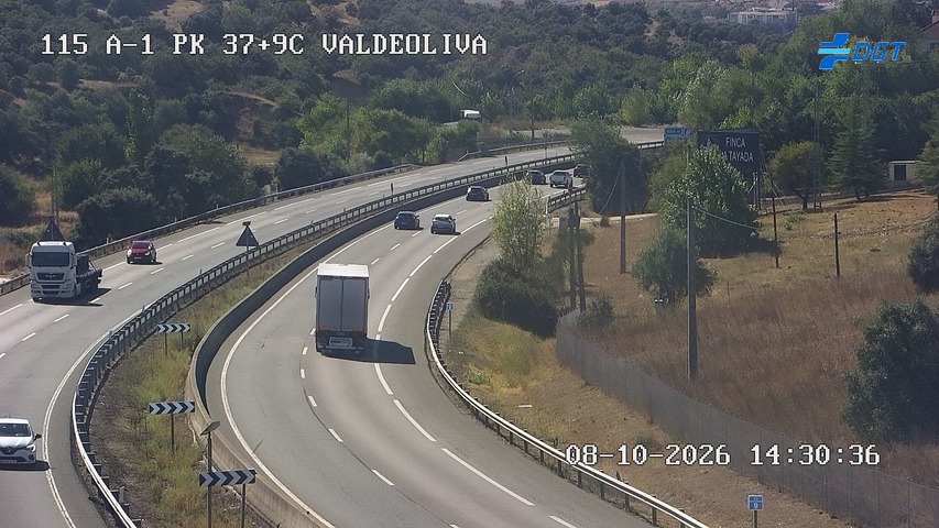 Cámara de tráfico en la A-1, km 37.9, provincia de Madrid